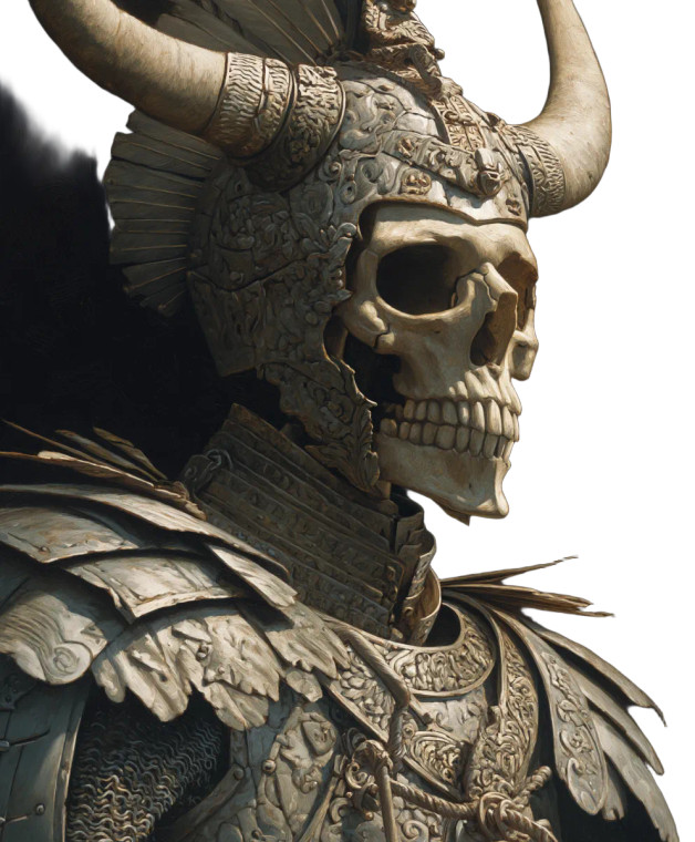 Armored Skeleton Warrior V5 Vinyl Car Decal Sticker – Waterproof & UV-Resistant 8"