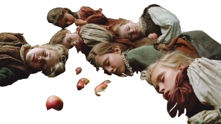 Sleeping Children Clearing Vinyl Car Decal Sticker – Waterproof & UV-Resistant 8"