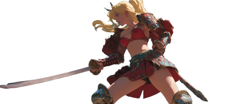 Blonde Samurai Warrior V2 Vinyl Car Decal Sticker – Waterproof & UV-Resistant 8"