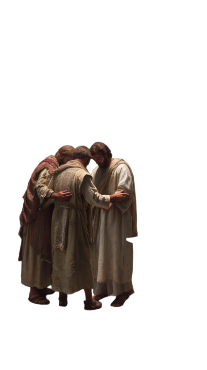 Disciples' Holy Embrace Vinyl Car Decal Sticker – Waterproof & UV-Resistant 8"