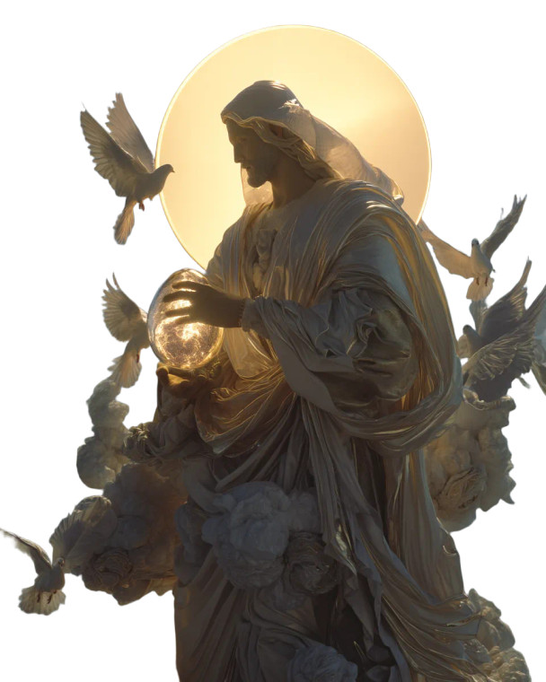 Divine Male Figure Vinyl Car Decal Sticker – Waterproof & UV-Resistant 8"