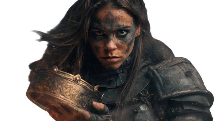 Triumphant Warrior Queen Vinyl Car Decal Sticker – Waterproof & UV-Resistant 8"