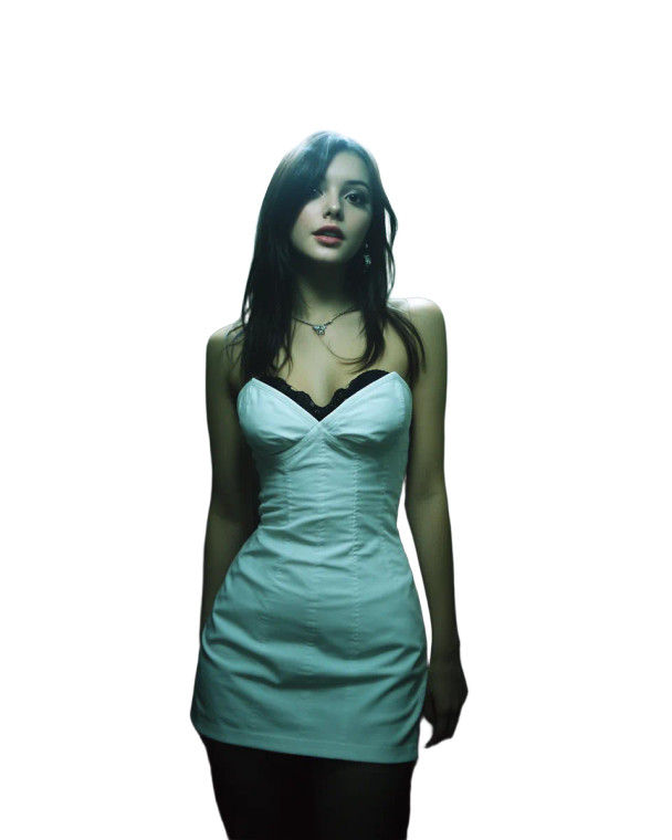 Brunette In White Vinyl Car Decal Sticker – Waterproof & UV-Resistant 8"