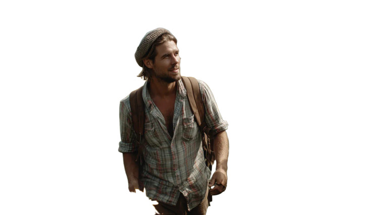 Man In Sunflower Field Vinyl Car Decal Sticker – Waterproof & UV-Resistant 8"