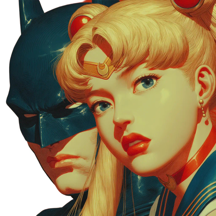 Sailor Moon Batman Vinyl Car Decal Sticker – Waterproof & UV-Resistant 8"