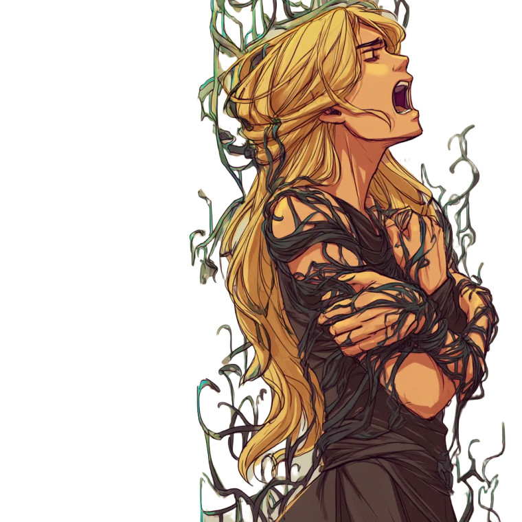 Screaming Blonde Woman V2 Vinyl Car Decal Sticker – Waterproof & UV-Resistant 8"