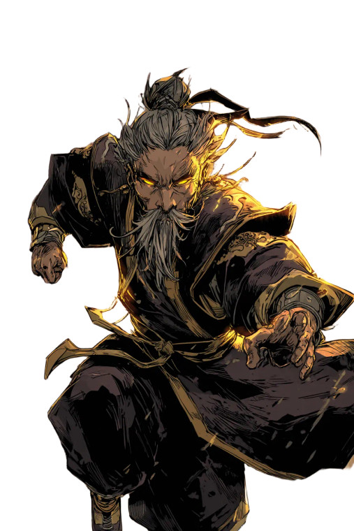 Elf Monk Warrior V2 Vinyl Car Decal Sticker – Waterproof & UV-Resistant 8"