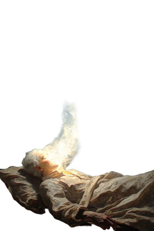 Ethereal Light Figure Vinyl Car Decal Sticker – Waterproof & UV-Resistant 8"