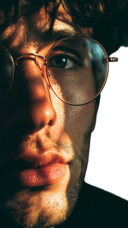 Man With Eyeglasses Vinyl Car Decal Sticker – Waterproof & UV-Resistant 8"