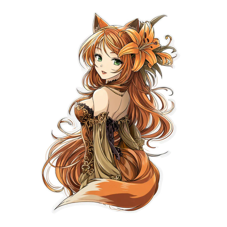 Elegant Vixen Sticker Vinyl Car Decal Sticker – Waterproof & UV-Resistant 8"