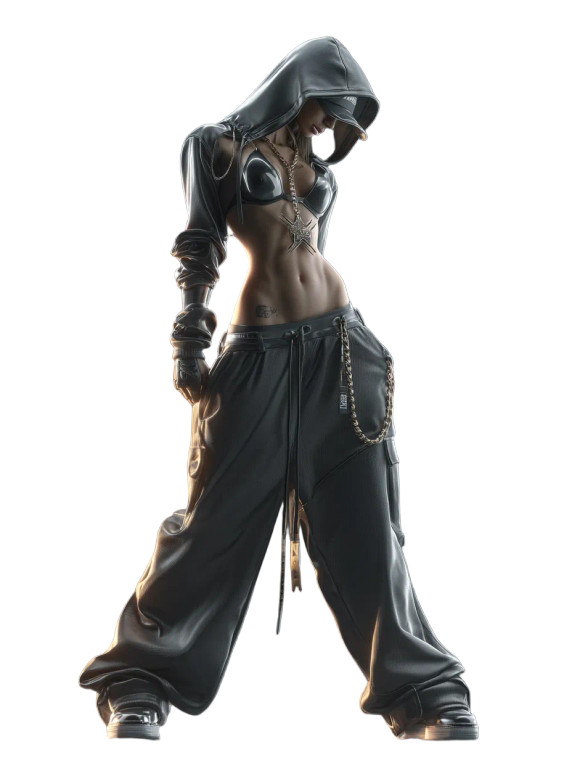 Thug Female Portrait Vinyl Car Decal Sticker – Waterproof & UV-Resistant 8"