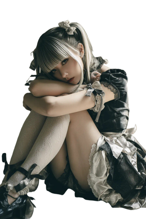 Gothic Maid Portrait V2 Vinyl Car Decal Sticker – Waterproof & UV-Resistant 8"