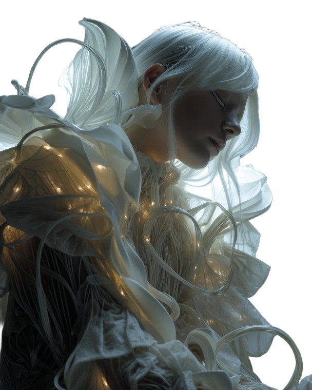 Ethereal Fashion Figure Vinyl Car Decal Sticker – Waterproof & UV-Resistant 8"