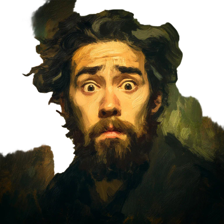 Desperate Bearded Man Vinyl Car Decal Sticker – Waterproof & UV-Resistant 8"