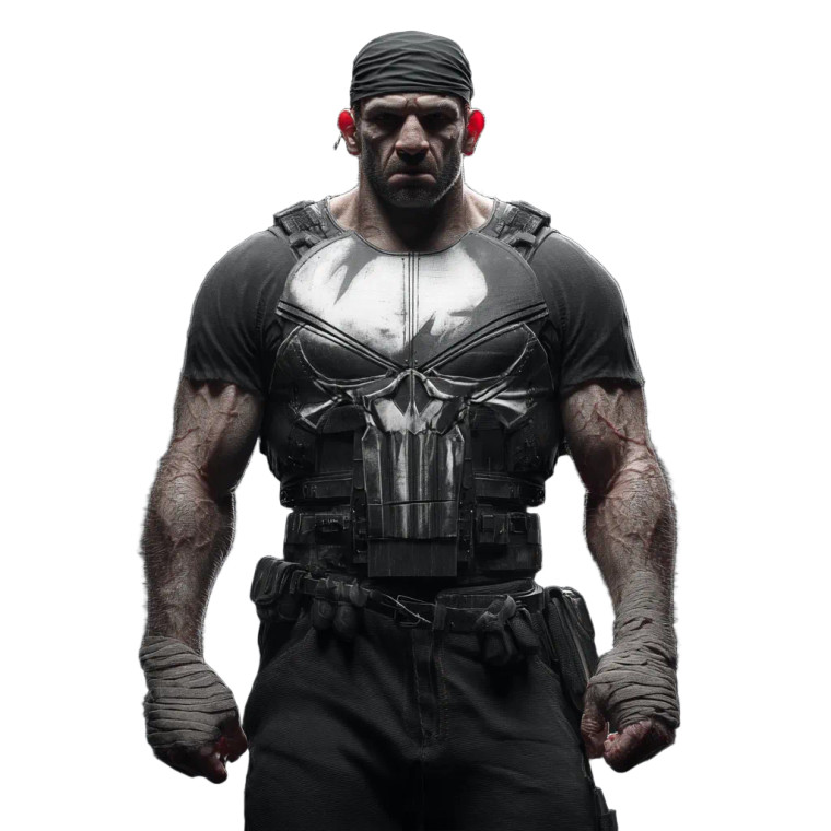 Punisher Redesign Vinyl Car Decal Sticker – Waterproof & UV-Resistant 8"