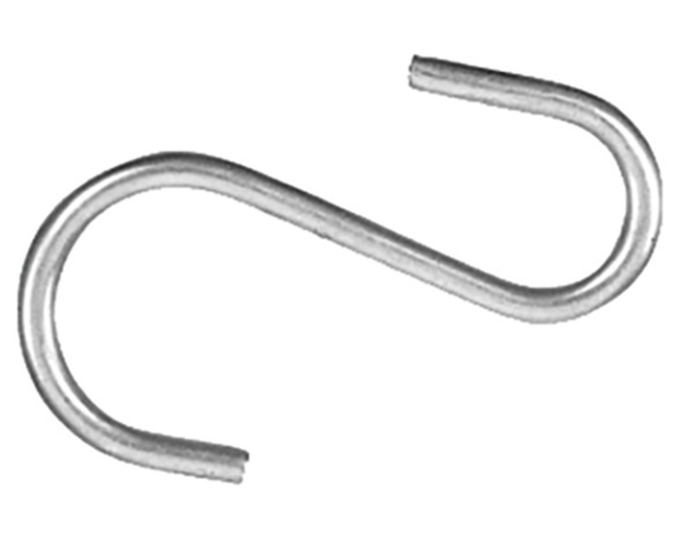 Buyers Multi Purpose Hook 9225 S-Hook; For Use With Rubber Tarp Strap; Silver; Carbon Steel; Single