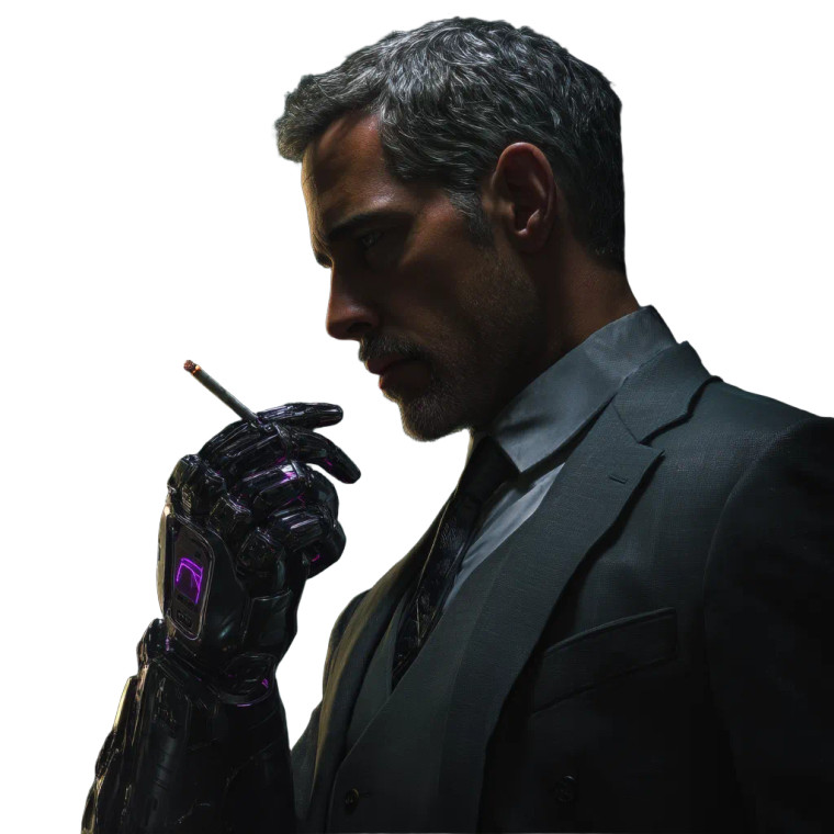 Cyberpunk Executive V2 Vinyl Car Decal Sticker – Waterproof & UV-Resistant 8"