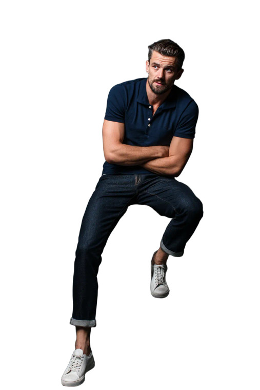 Stylish Man Vinyl Car Decal Sticker – Waterproof & UV-Resistant 8"