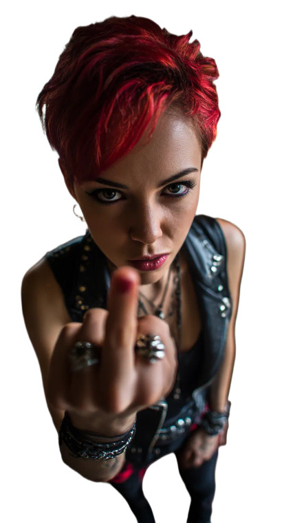 Punk Rocker Portrait Vinyl Car Decal Sticker – Waterproof & UV-Resistant 8"