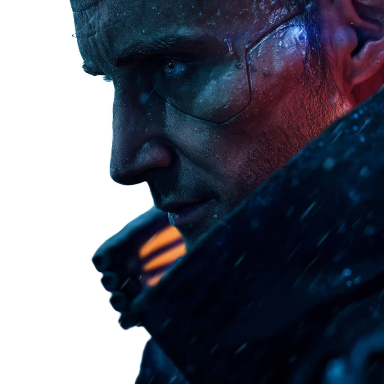 Cyberpunk Avatar Portrait Vinyl Car Decal Sticker – Waterproof & UV-Resistant 8"