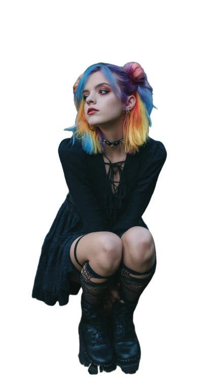 Colorful Goth Vinyl Car Decal Sticker – Waterproof & UV-Resistant 8"