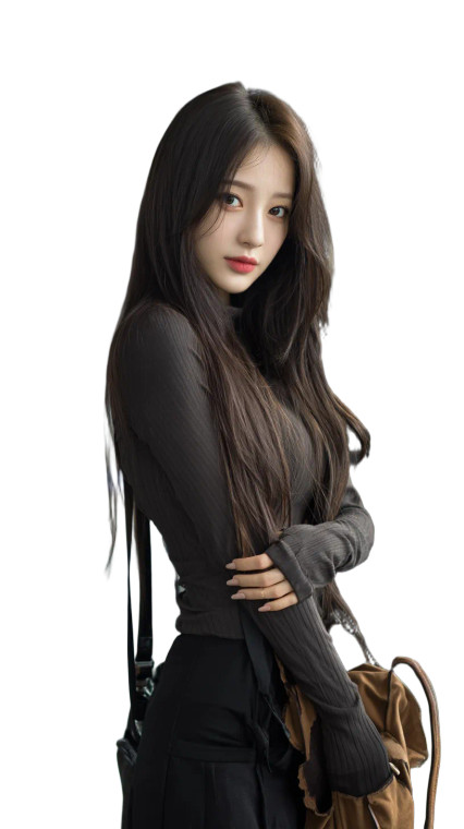 Korean Pretty Girl Vinyl Car Decal Sticker – Waterproof & UV-Resistant 8"