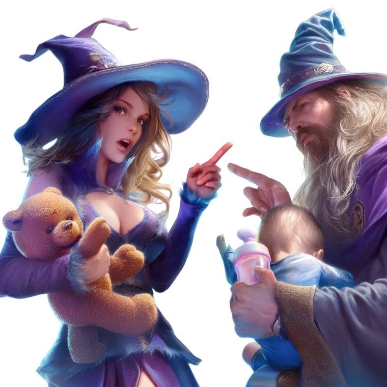 Witch Vs Wizard Vinyl Car Decal Sticker – Waterproof & UV-Resistant 8"