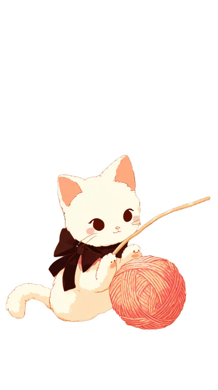 Sweet Kitten Playing Vinyl Car Decal Sticker – Waterproof & UV-Resistant 8"