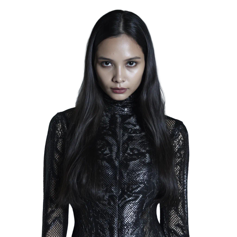 Futuristic Gothic Filipina Vinyl Car Decal Sticker – Waterproof & UV-Resistant 8"