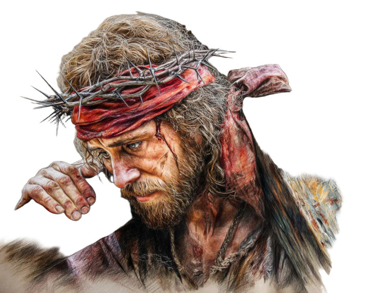 Jesus Carrying Cross V2 Vinyl Car Decal Sticker – Waterproof & UV-Resistant 8"