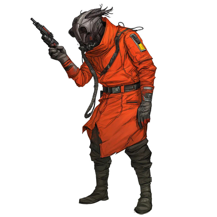 Space Pirate Portrait Vinyl Car Decal Sticker – Waterproof & UV-Resistant 8"