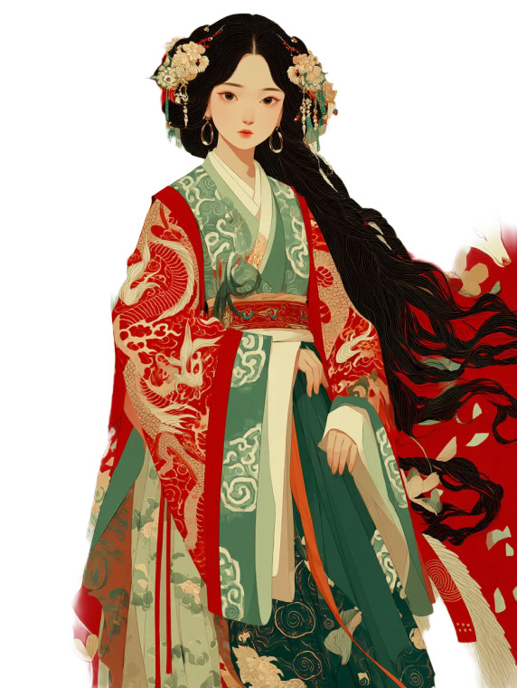 Ancient Chinese Princess V2 Vinyl Car Decal Sticker – Waterproof & UV-Resistant 8"