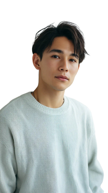 Japanese Man Portrait V2 Vinyl Car Decal Sticker – Waterproof & UV-Resistant 8"