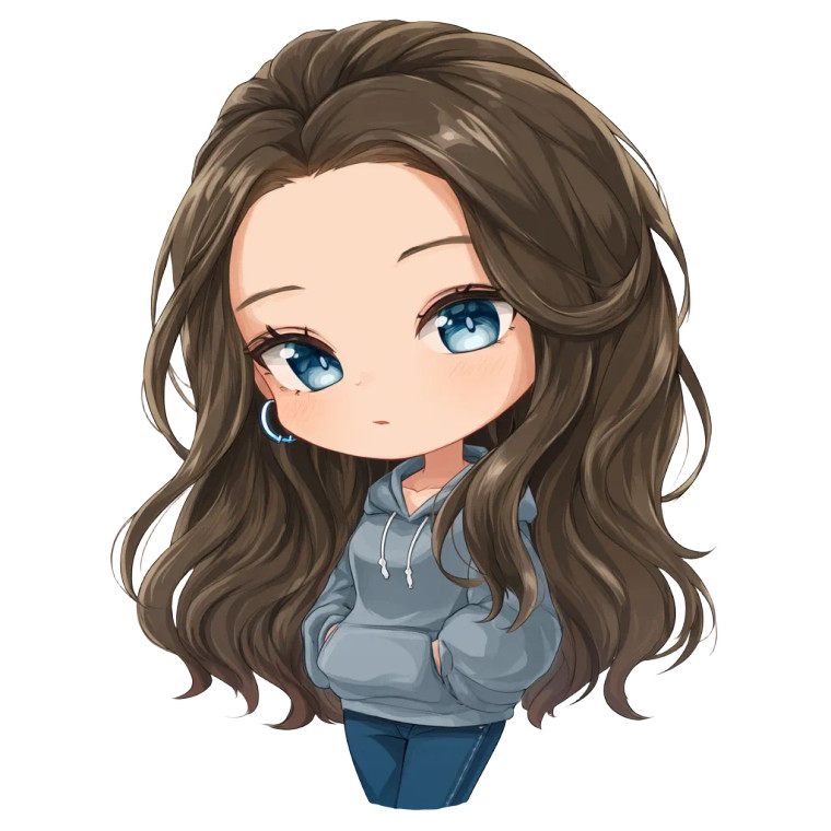 Chibi Twitch Emote V4 Vinyl Car Decal Sticker – Waterproof & UV-Resistant 8"