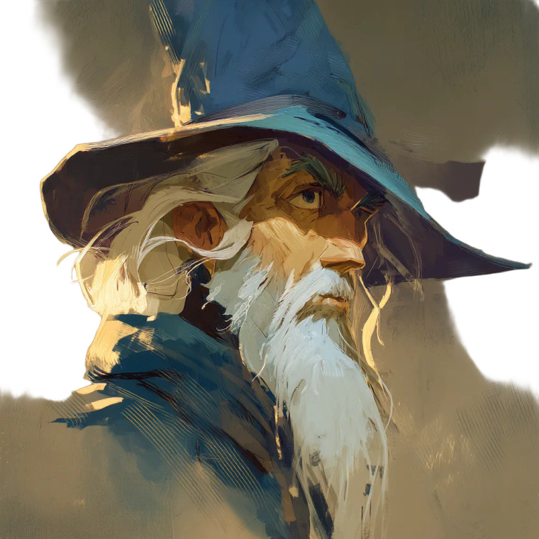 Epic Wizard Portrait V2 Vinyl Car Decal Sticker – Waterproof & UV-Resistant 8"