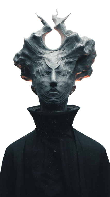 Digital Faceless God Vinyl Car Decal Sticker – Waterproof & UV-Resistant 8"