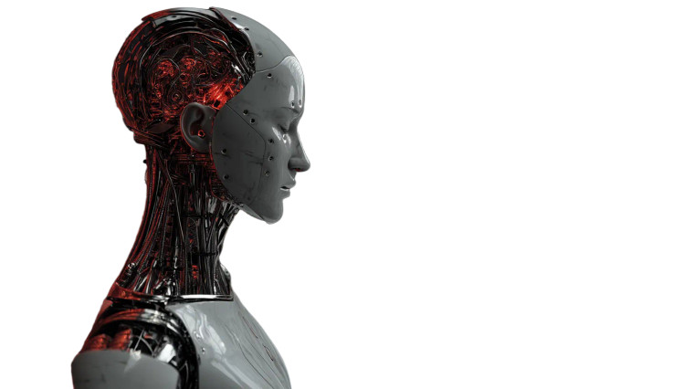 Glitching Ai Robot Vinyl Car Decal Sticker – Waterproof & UV-Resistant 8"