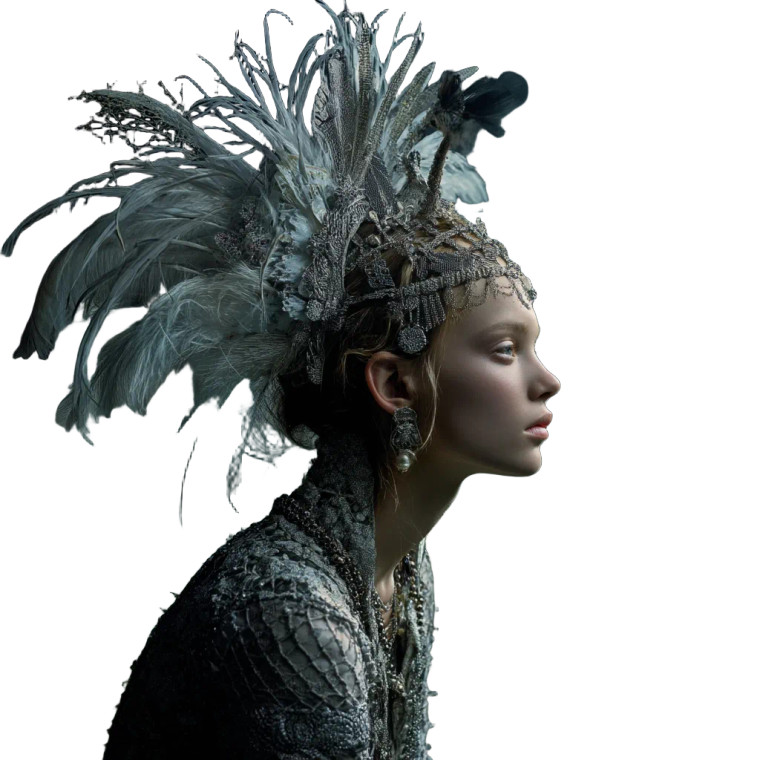 Avantgarde Headdress Vinyl Car Decal Sticker – Waterproof & UV-Resistant 8"