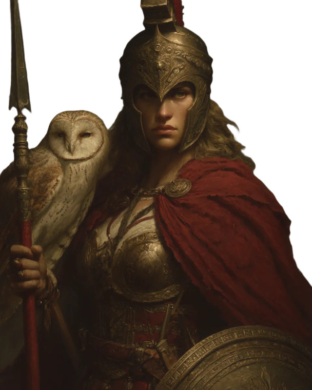 Goddess Athena Painting Vinyl Car Decal Sticker – Waterproof & UV-Resistant 8"