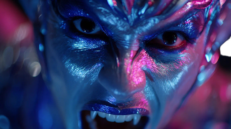 Futuristic Mythological Deity Vinyl Car Decal Sticker – Waterproof & UV-Resistant 8"