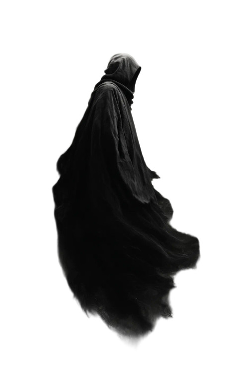 Mysterious Cloaked Figure V5 Vinyl Car Decal Sticker – Waterproof & UV-Resistant 8"
