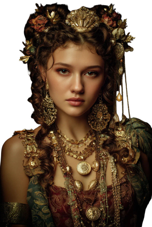 Opulent Roman Portrait Vinyl Car Decal Sticker – Waterproof & UV-Resistant 8"