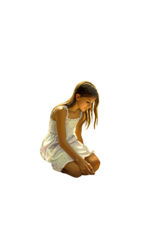 Girl Drawing Vinyl Car Decal Sticker – Waterproof & UV-Resistant 8"