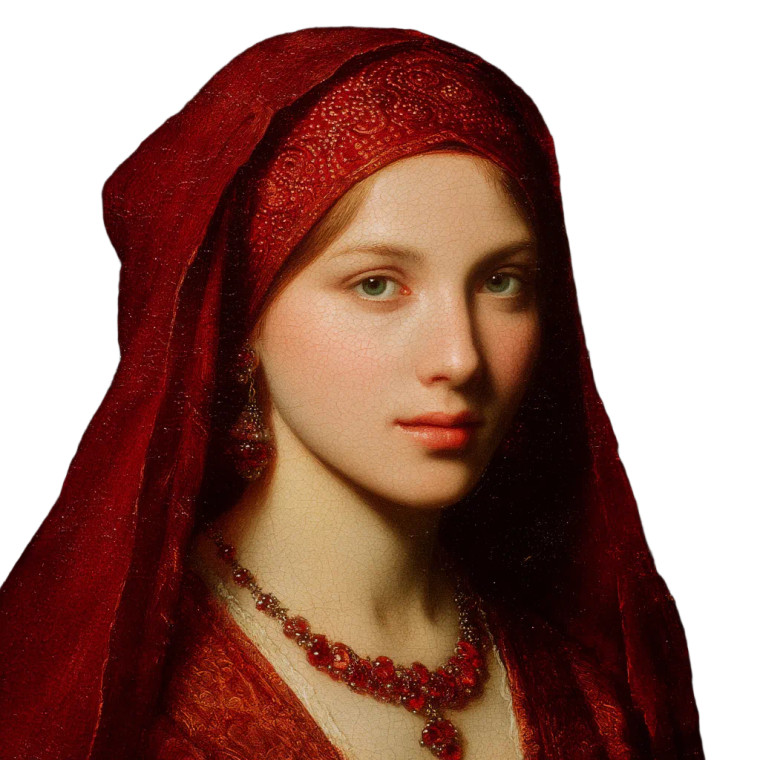 Moody Classical Portrait Vinyl Car Decal Sticker – Waterproof & UV-Resistant 8"