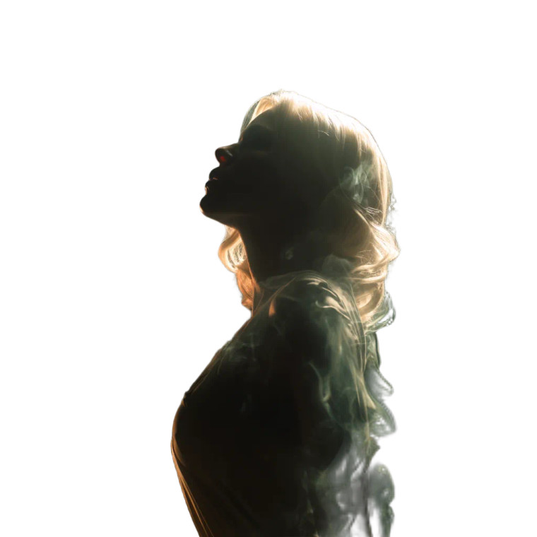 Ghostly Blond Woman Vinyl Car Decal Sticker – Waterproof & UV-Resistant 8"