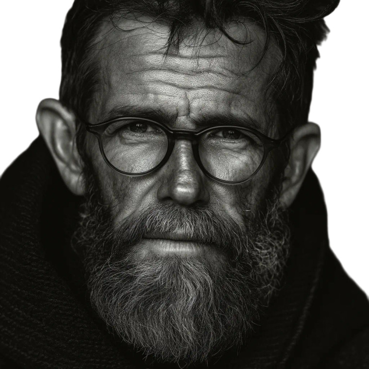 Man Portrait Vinyl Car Decal Sticker – Waterproof & UV-Resistant 8"