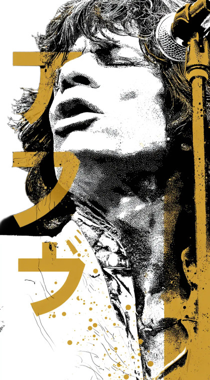 Mick Jagger Poster Vinyl Car Decal Sticker – Waterproof & UV-Resistant 8"