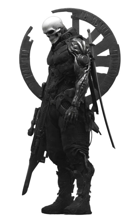 Cyberpunk War Soldier Vinyl Car Decal Sticker – Waterproof & UV-Resistant 8"