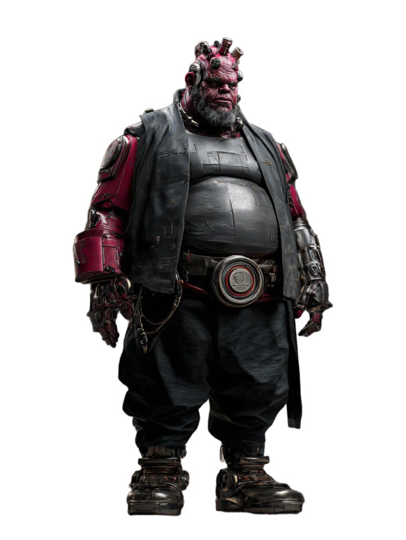 Cyberpunk Mechanical Boss Vinyl Car Decal Sticker – Waterproof & UV-Resistant 8"