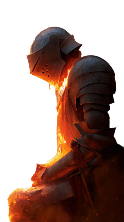 Flaming Dark Knight Vinyl Car Decal Sticker – Waterproof & UV-Resistant 8"